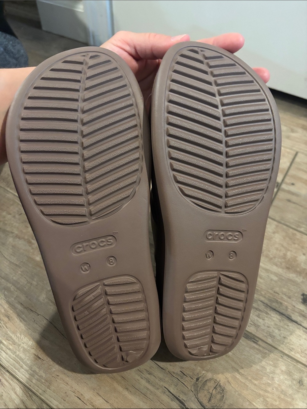 CROCS Brown Slide Sandals - Picture 6 of 9